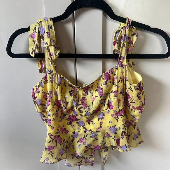Beaumont Top Yellow Floral | For Love and Lemons - Picture 7 of 7